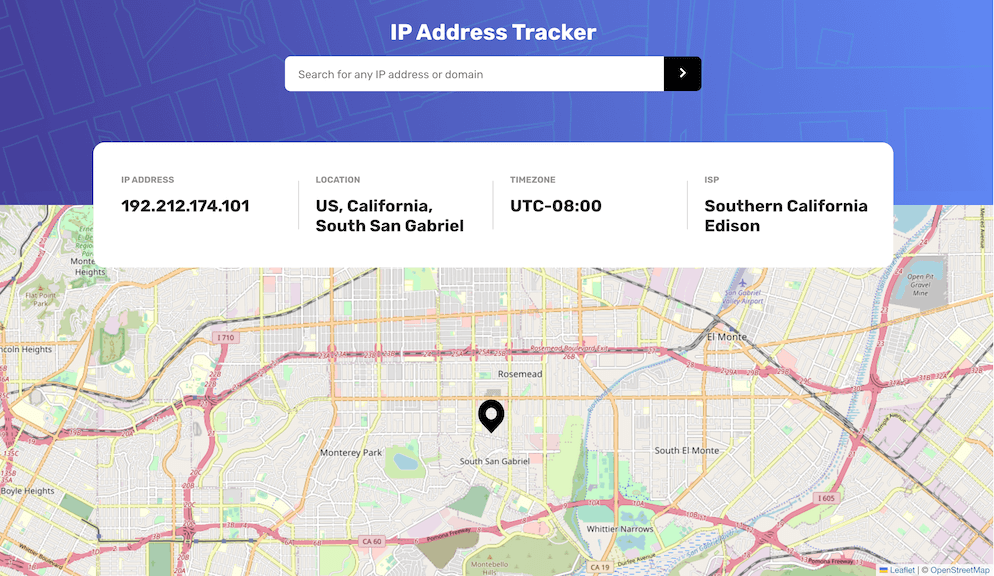 Ip Address Tracker App